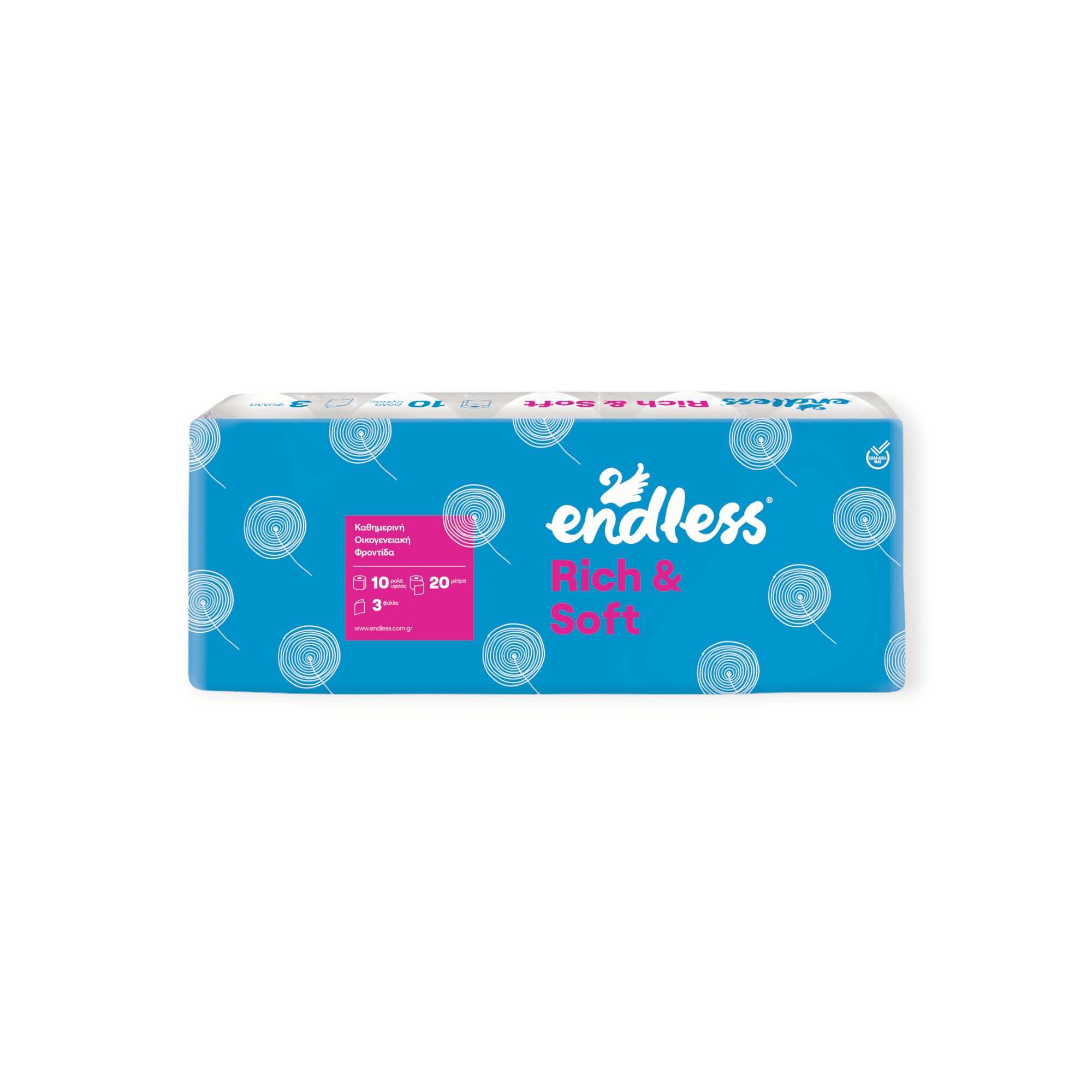 ENDLESS ΧΑΡΤΙ ΥΓΕΙΑΣ RICH & SOFT 3ΦΥΛΛΑ/10ΡΟΛΑ (10x95gr)